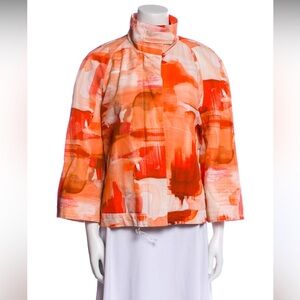 Piazza Sempione Abstract Print Zip-Up Jacket Made in Italy Size IT 38 (US 2)
